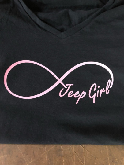 jeep girl infinity logo t-shirt